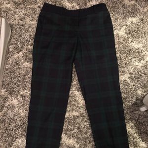 Tartan pants navy/green